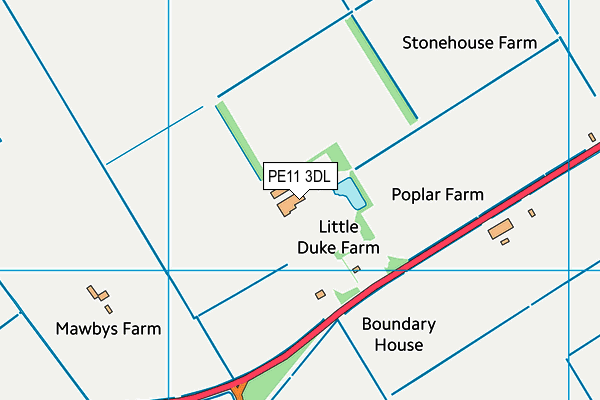 PE11 3DL map - OS VectorMap District (Ordnance Survey) PE11 3DL map - OS VectorMap District (Ordnance Survey)