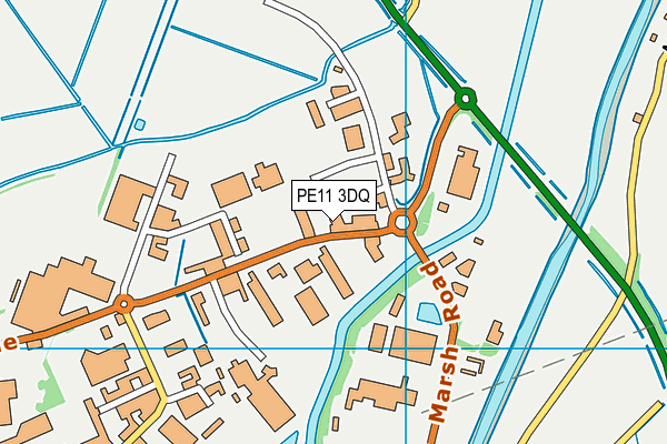 PE11 3DQ map - OS VectorMap District (Ordnance Survey) PE11 3DQ map - OS VectorMap District (Ordnance Survey)