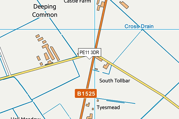 PE11 3DR map - OS VectorMap District (Ordnance Survey) PE11 3DR map - OS VectorMap District (Ordnance Survey)