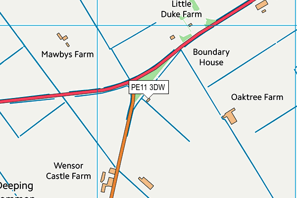 PE11 3DW map - OS VectorMap District (Ordnance Survey) PE11 3DW map - OS VectorMap District (Ordnance Survey)