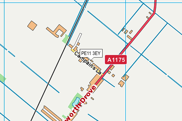PE11 3EY map - OS VectorMap District (Ordnance Survey) PE11 3EY map - OS VectorMap District (Ordnance Survey)