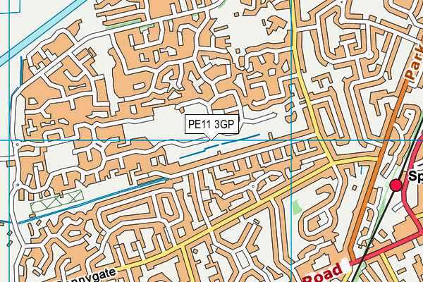 PE11 3GP map - OS VectorMap District (Ordnance Survey) PE11 3GP map - OS VectorMap District (Ordnance Survey)