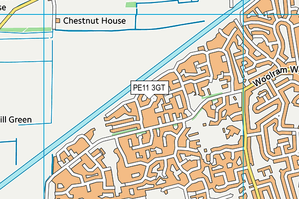 PE11 3GT map - OS VectorMap District (Ordnance Survey) PE11 3GT map - OS VectorMap District (Ordnance Survey)