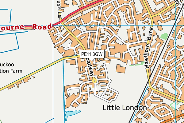 PE11 3GW map - OS VectorMap District (Ordnance Survey) PE11 3GW map - OS VectorMap District (Ordnance Survey)