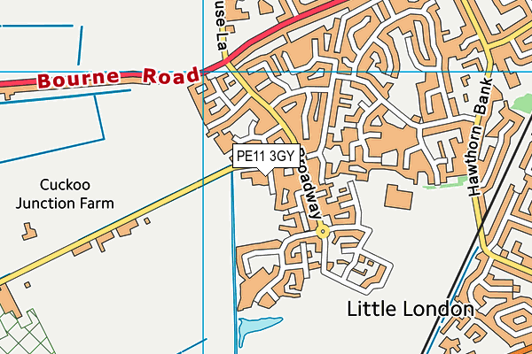 PE11 3GY map - OS VectorMap District (Ordnance Survey)
