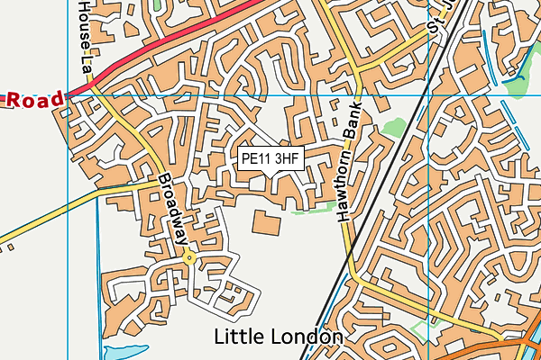 PE11 3HF map - OS VectorMap District (Ordnance Survey) PE11 3HF map - OS VectorMap District (Ordnance Survey)