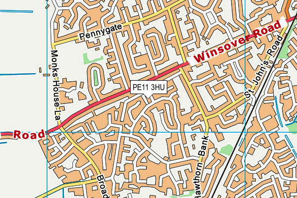 PE11 3HU map - OS VectorMap District (Ordnance Survey) PE11 3HU map - OS VectorMap District (Ordnance Survey)