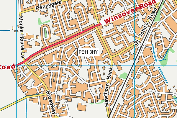 PE11 3HY map - OS VectorMap District (Ordnance Survey) PE11 3HY map - OS VectorMap District (Ordnance Survey)