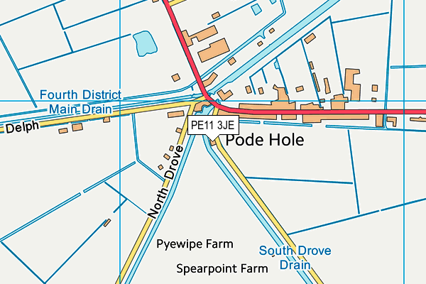 PE11 3JE map - OS VectorMap District (Ordnance Survey) PE11 3JE map - OS VectorMap District (Ordnance Survey)