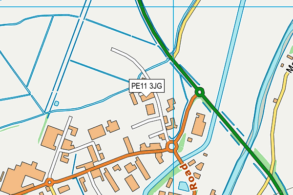 PE11 3JG map - OS VectorMap District (Ordnance Survey) PE11 3JG map - OS VectorMap District (Ordnance Survey)