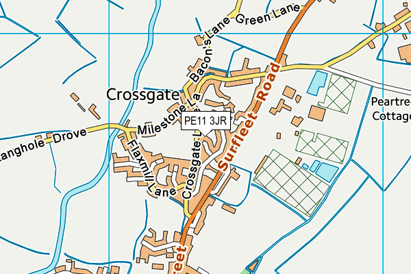 PE11 3JR map - OS VectorMap District (Ordnance Survey) PE11 3JR map - OS VectorMap District (Ordnance Survey)