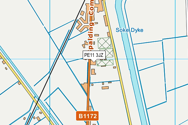 PE11 3JZ map - OS VectorMap District (Ordnance Survey) PE11 3JZ map - OS VectorMap District (Ordnance Survey)