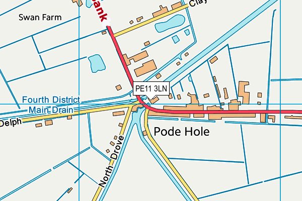 PE11 3LN map - OS VectorMap District (Ordnance Survey) PE11 3LN map - OS VectorMap District (Ordnance Survey)