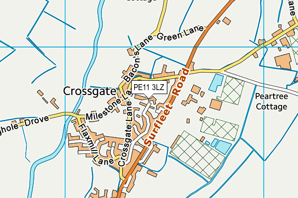 PE11 3LZ map - OS VectorMap District (Ordnance Survey)