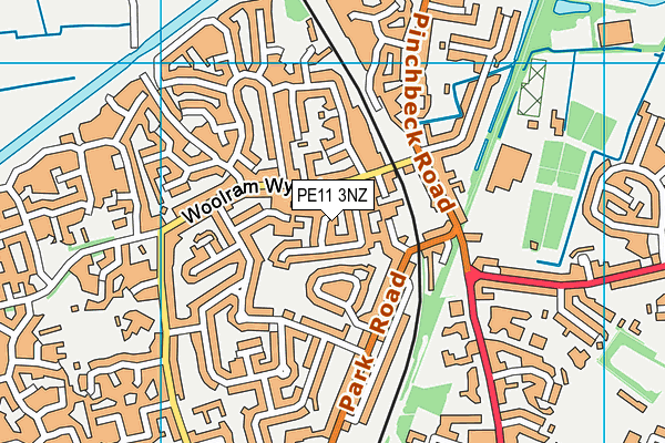 PE11 3NZ map - OS VectorMap District (Ordnance Survey) PE11 3NZ map - OS VectorMap District (Ordnance Survey)