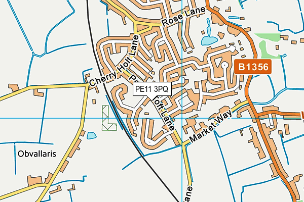 PE11 3PQ map - OS VectorMap District (Ordnance Survey) PE11 3PQ map - OS VectorMap District (Ordnance Survey)