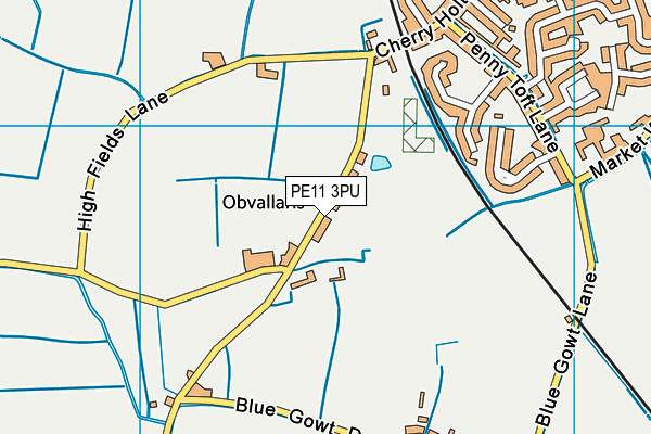 PE11 3PU map - OS VectorMap District (Ordnance Survey) PE11 3PU map - OS VectorMap District (Ordnance Survey)