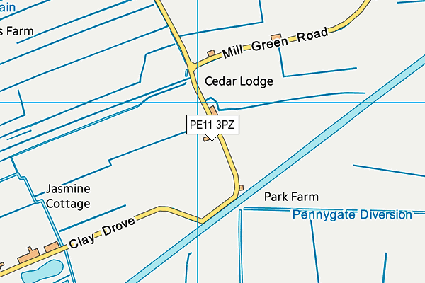 PE11 3PZ map - OS VectorMap District (Ordnance Survey) PE11 3PZ map - OS VectorMap District (Ordnance Survey)