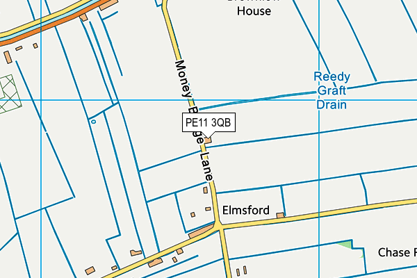 PE11 3QB map - OS VectorMap District (Ordnance Survey) PE11 3QB map - OS VectorMap District (Ordnance Survey)