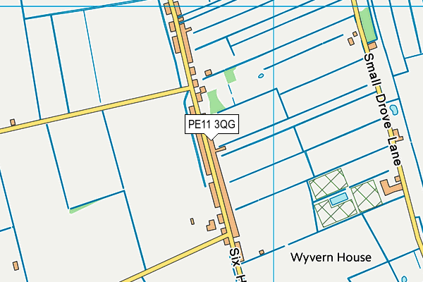PE11 3QG map - OS VectorMap District (Ordnance Survey) PE11 3QG map - OS VectorMap District (Ordnance Survey)