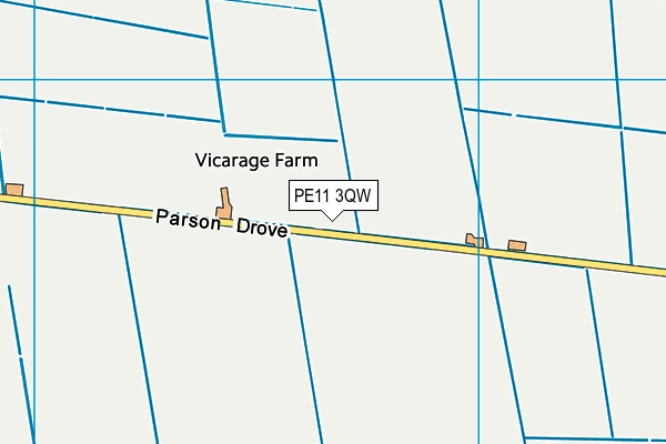 PE11 3QW map - OS VectorMap District (Ordnance Survey) PE11 3QW map - OS VectorMap District (Ordnance Survey)