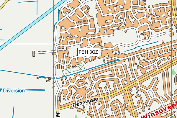 PE11 3QZ map - OS VectorMap District (Ordnance Survey) PE11 3QZ map - OS VectorMap District (Ordnance Survey)
