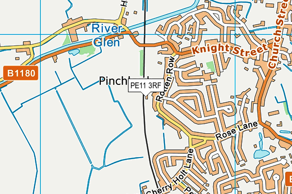PE11 3RF map - OS VectorMap District (Ordnance Survey)