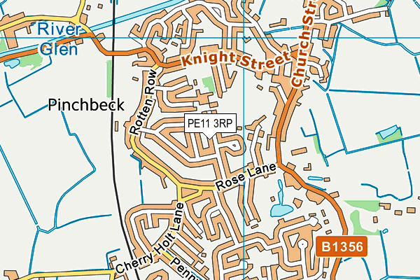 PE11 3RP map - OS VectorMap District (Ordnance Survey)