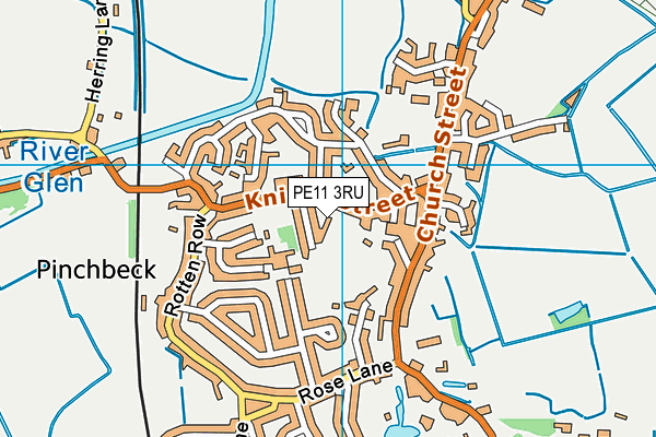 PE11 3RU map - OS VectorMap District (Ordnance Survey) PE11 3RU map - OS VectorMap District (Ordnance Survey)
