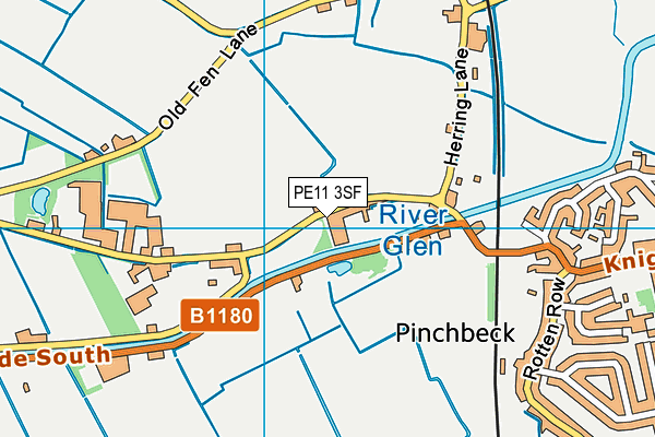 PE11 3SF map - OS VectorMap District (Ordnance Survey) PE11 3SF map - OS VectorMap District (Ordnance Survey)