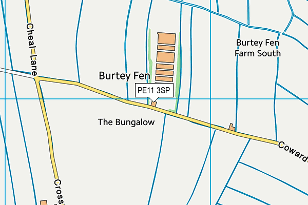 PE11 3SP map - OS VectorMap District (Ordnance Survey) PE11 3SP map - OS VectorMap District (Ordnance Survey)