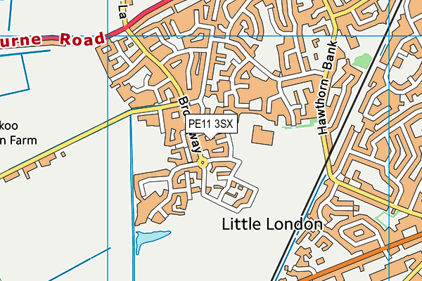 PE11 3SX map - OS VectorMap District (Ordnance Survey) PE11 3SX map - OS VectorMap District (Ordnance Survey)