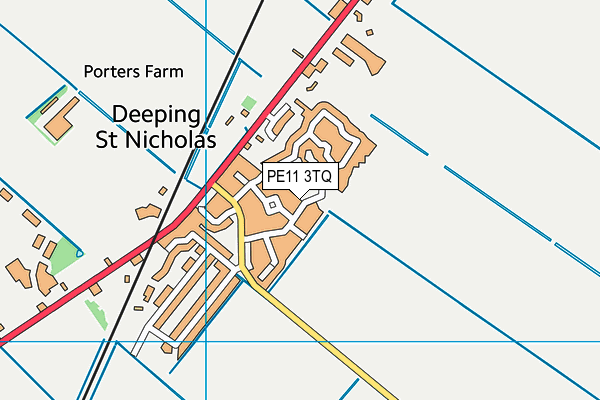 PE11 3TQ map - OS VectorMap District (Ordnance Survey) PE11 3TQ map - OS VectorMap District (Ordnance Survey)