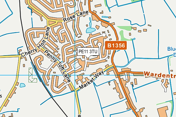 PE11 3TU map - OS VectorMap District (Ordnance Survey) PE11 3TU map - OS VectorMap District (Ordnance Survey)
