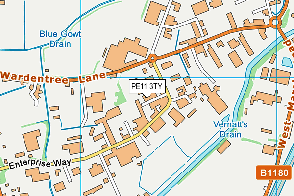 PE11 3TY map - OS VectorMap District (Ordnance Survey) PE11 3TY map - OS VectorMap District (Ordnance Survey)