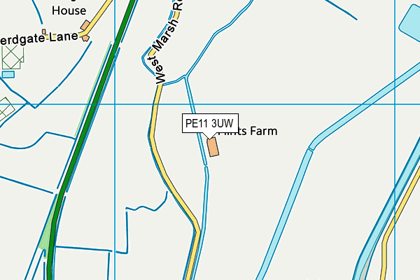 PE11 3UW map - OS VectorMap District (Ordnance Survey) PE11 3UW map - OS VectorMap District (Ordnance Survey)