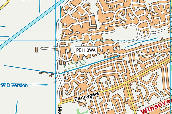 PE11 3WA map - OS VectorMap District (Ordnance Survey) PE11 3WA map - OS VectorMap District (Ordnance Survey)
