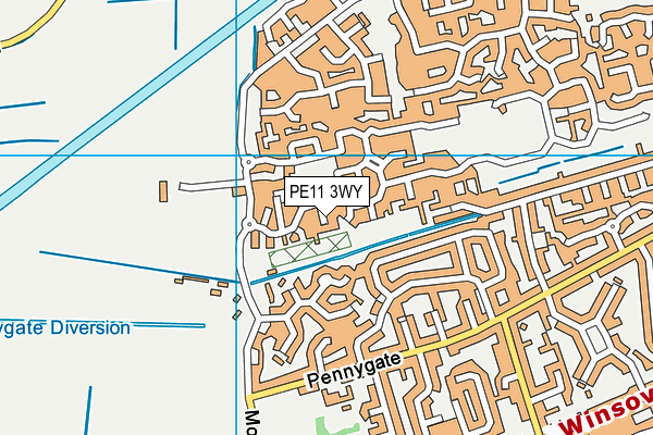 PE11 3WY map - OS VectorMap District (Ordnance Survey) PE11 3WY map - OS VectorMap District (Ordnance Survey)