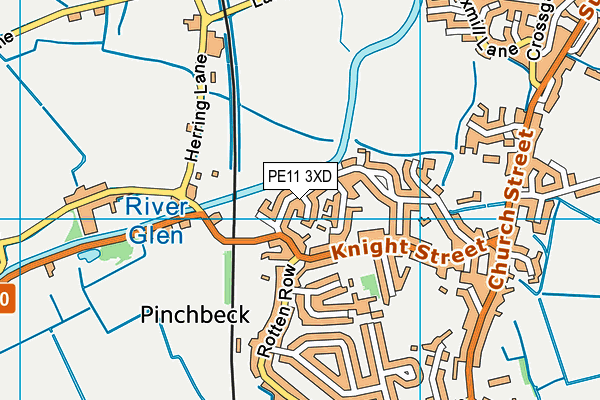 PE11 3XD map - OS VectorMap District (Ordnance Survey) PE11 3XD map - OS VectorMap District (Ordnance Survey)