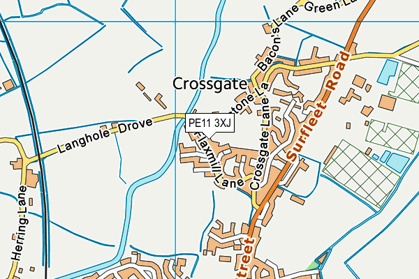 PE11 3XJ map - OS VectorMap District (Ordnance Survey)