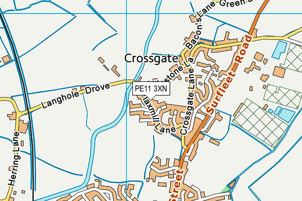 PE11 3XN map - OS VectorMap District (Ordnance Survey)