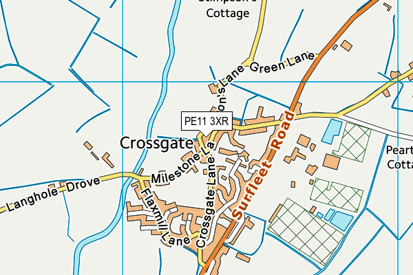 PE11 3XR map - OS VectorMap District (Ordnance Survey) PE11 3XR map - OS VectorMap District (Ordnance Survey)