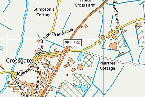 PE11 3XU map - OS VectorMap District (Ordnance Survey) PE11 3XU map - OS VectorMap District (Ordnance Survey)