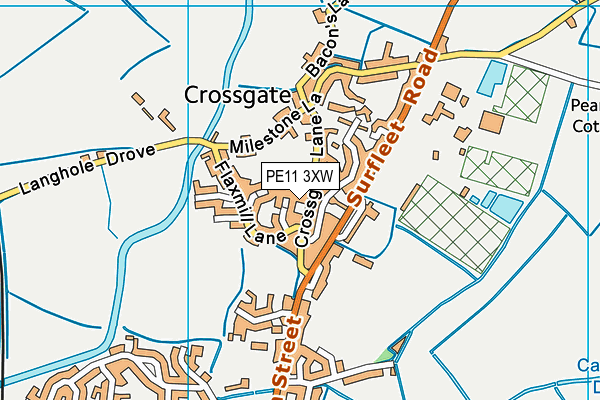 PE11 3XW map - OS VectorMap District (Ordnance Survey) PE11 3XW map - OS VectorMap District (Ordnance Survey)