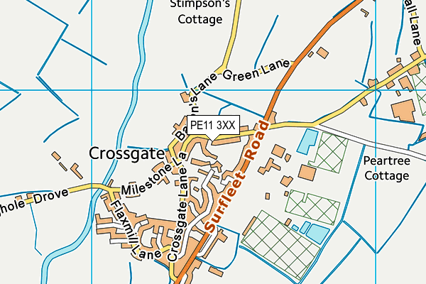 PE11 3XX map - OS VectorMap District (Ordnance Survey)