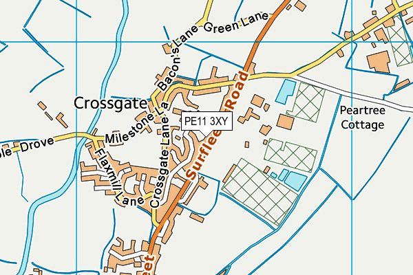 PE11 3XY map - OS VectorMap District (Ordnance Survey) PE11 3XY map - OS VectorMap District (Ordnance Survey)