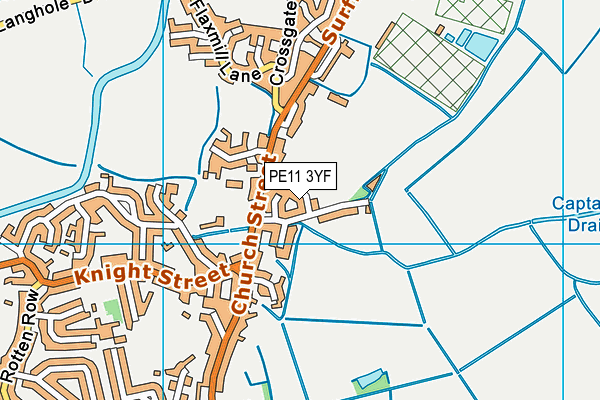 PE11 3YF map - OS VectorMap District (Ordnance Survey) PE11 3YF map - OS VectorMap District (Ordnance Survey)