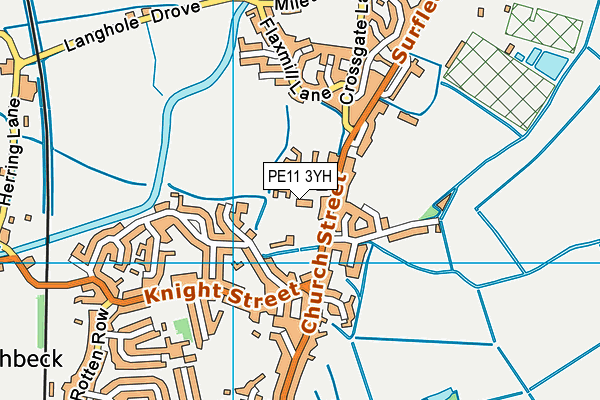 PE11 3YH map - OS VectorMap District (Ordnance Survey) PE11 3YH map - OS VectorMap District (Ordnance Survey)