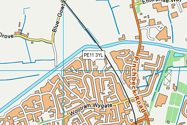 PE11 3YL map - OS VectorMap District (Ordnance Survey) PE11 3YL map - OS VectorMap District (Ordnance Survey)