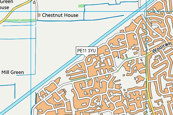 PE11 3YU map - OS VectorMap District (Ordnance Survey) PE11 3YU map - OS VectorMap District (Ordnance Survey)